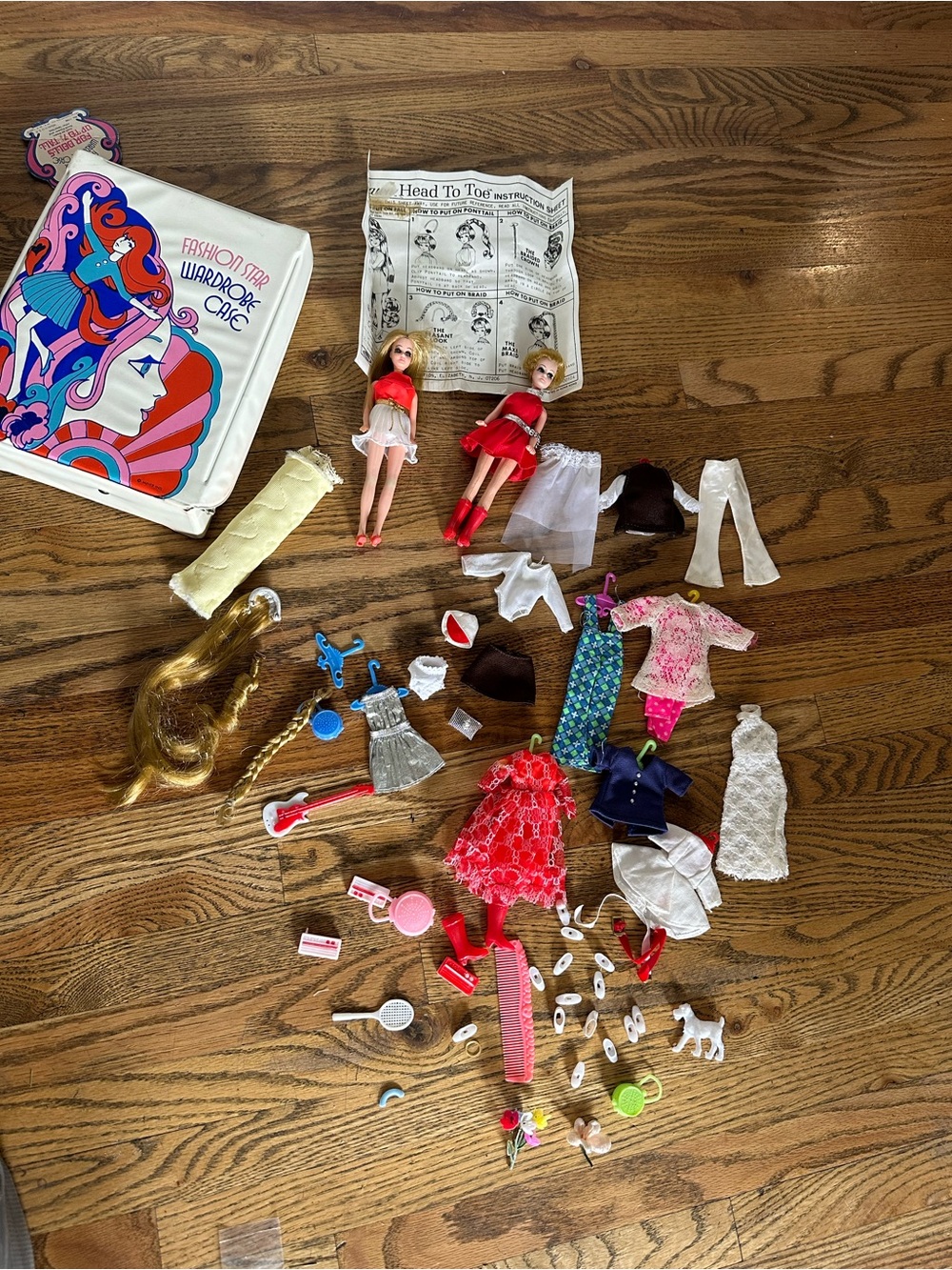 Vintage Dawn Dolls, Clothes Lot, accessories, hair and fashion Start wardrobe